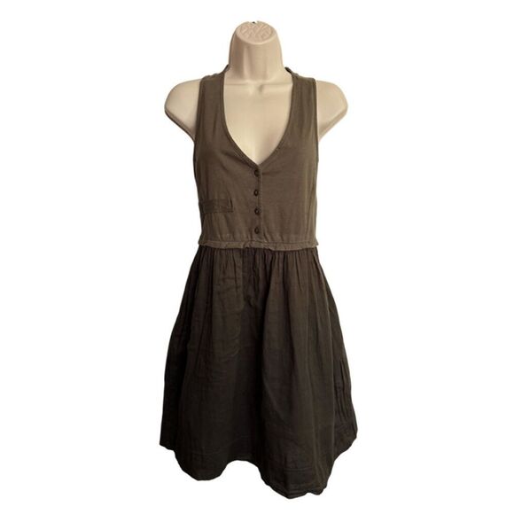 LAmade  Racerback Button Front Green Olive Dress Size S - Picture 4 of 10